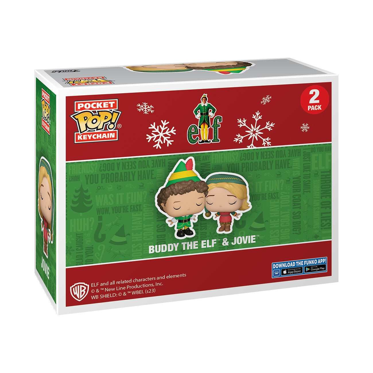 ✨ Pack 2 porte-clés Funko Pocket Pop! – Buddy & Jovie (Elf – Édition spéciale)