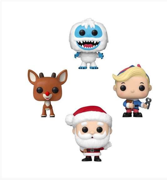 🎁 Coffret Funko Pocket Pop! Noël – Pack 4 figurines Rudolph (Édition sapin)